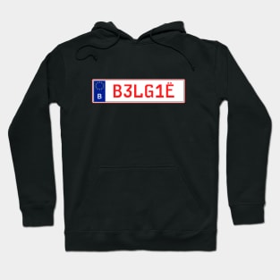 Belgium car license plate Hoodie